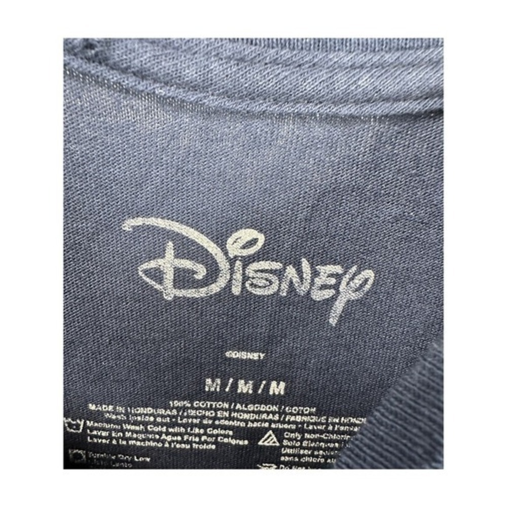 Disney T-Shirt Unisex Medium Blue Mickey Mouse American Flag Short Sleeve Tee - Picture 4 of 7